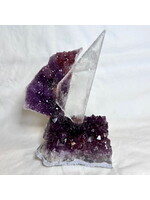 Amethyst and Selenite Sculptures