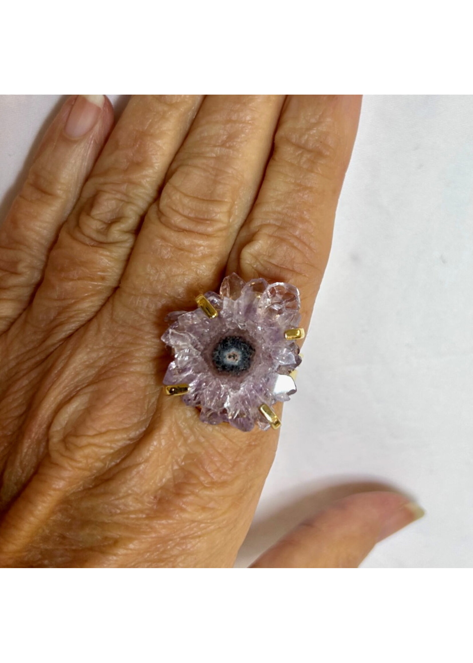 Amethyst Stalactite Rings Adjustable