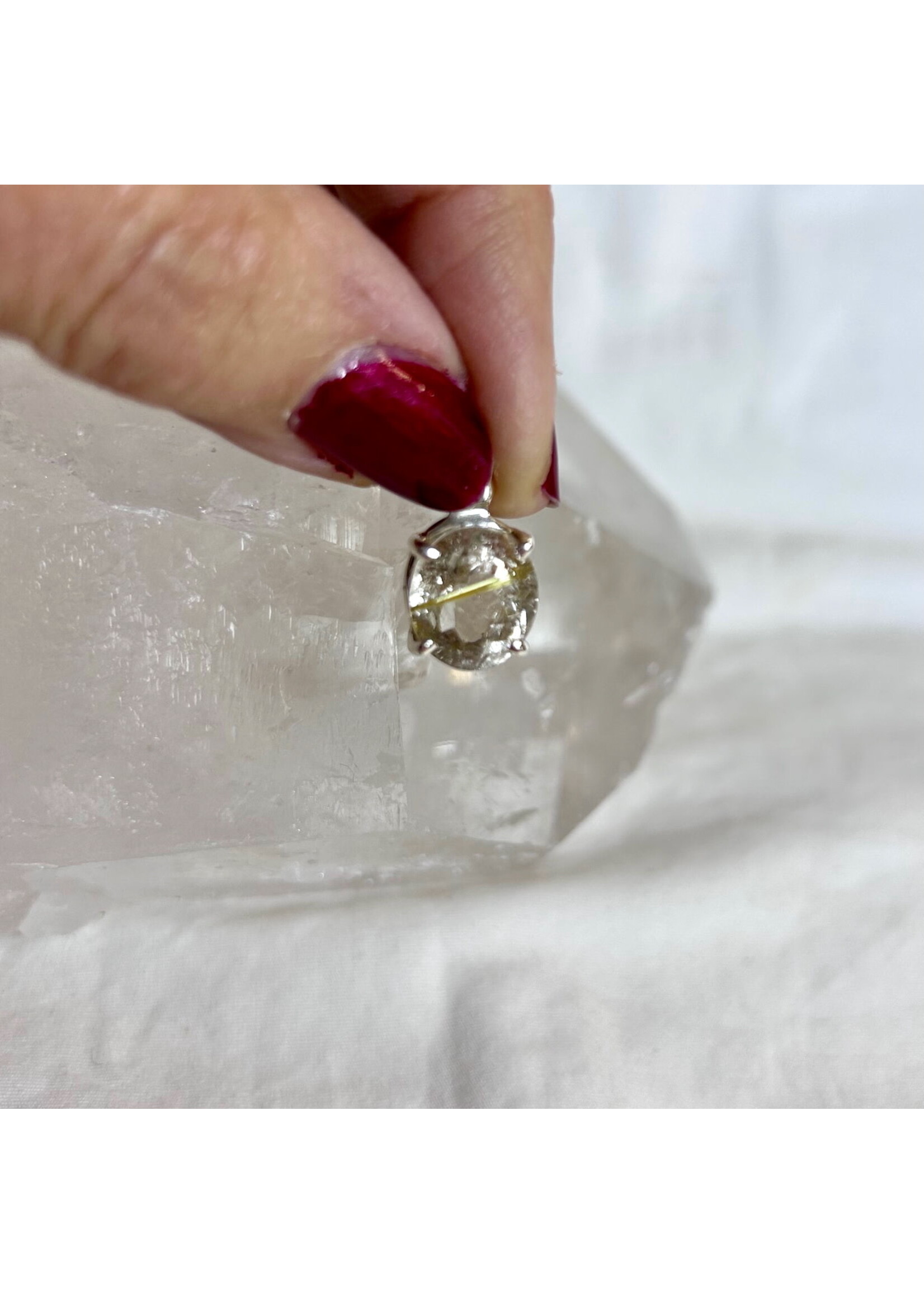 Rutilated Quartz Pendants Faceted