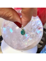 Emerald Pendant Faceted Oval