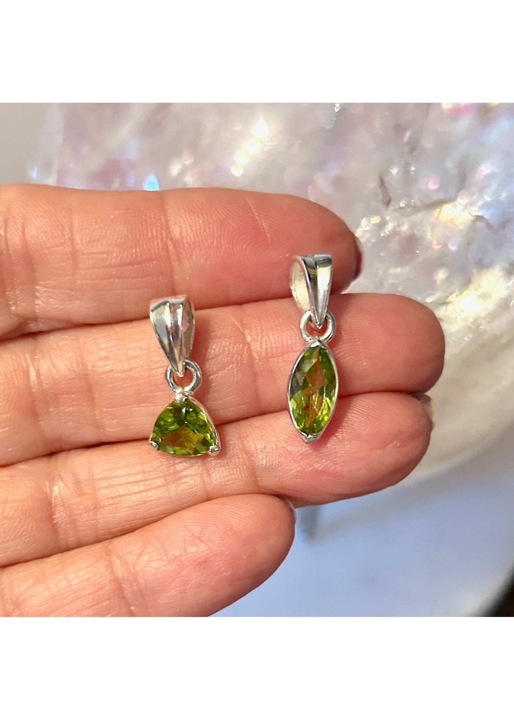 Peridot Pendant Faceted