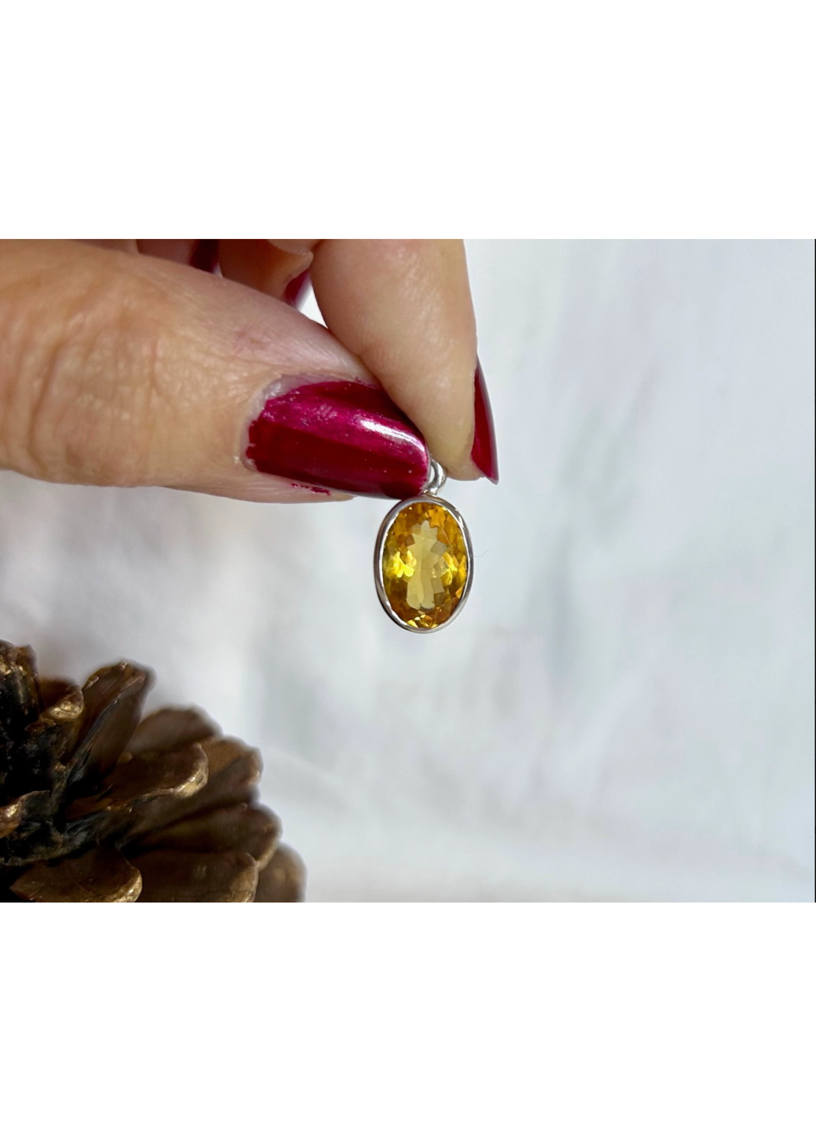 Citrine Pendants Faceted