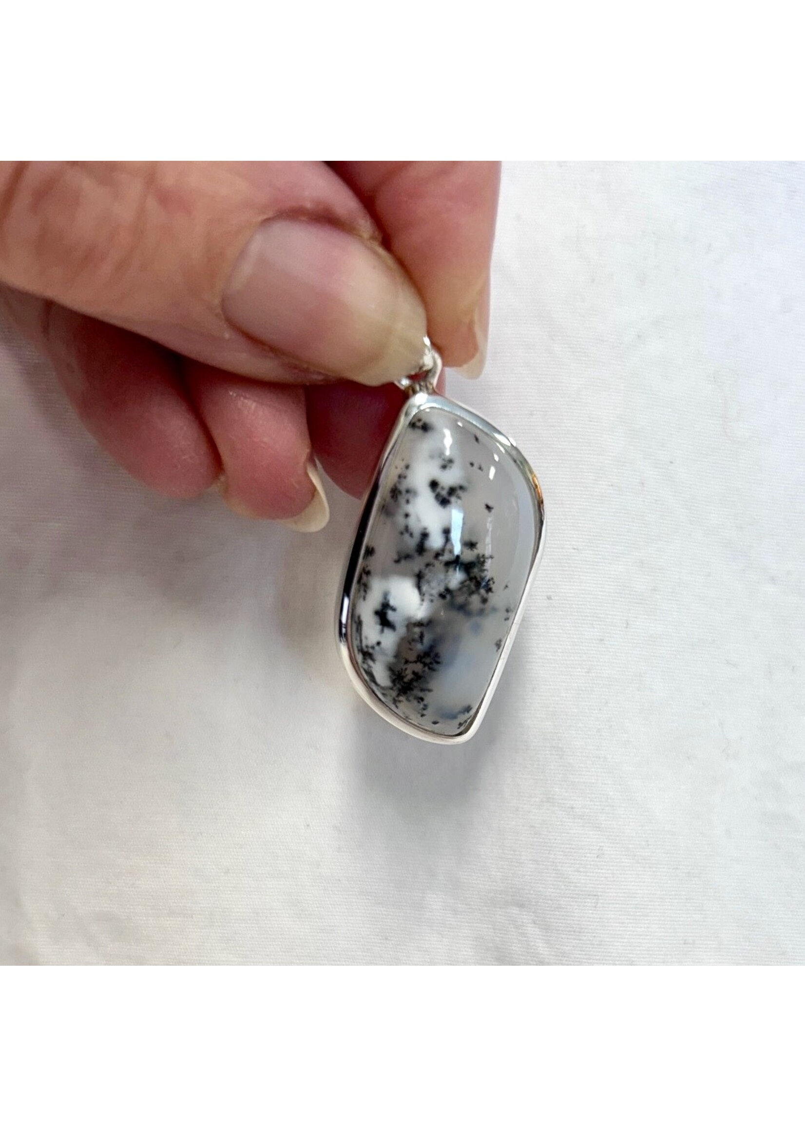 Dendritic Agate Cabochon Pendants