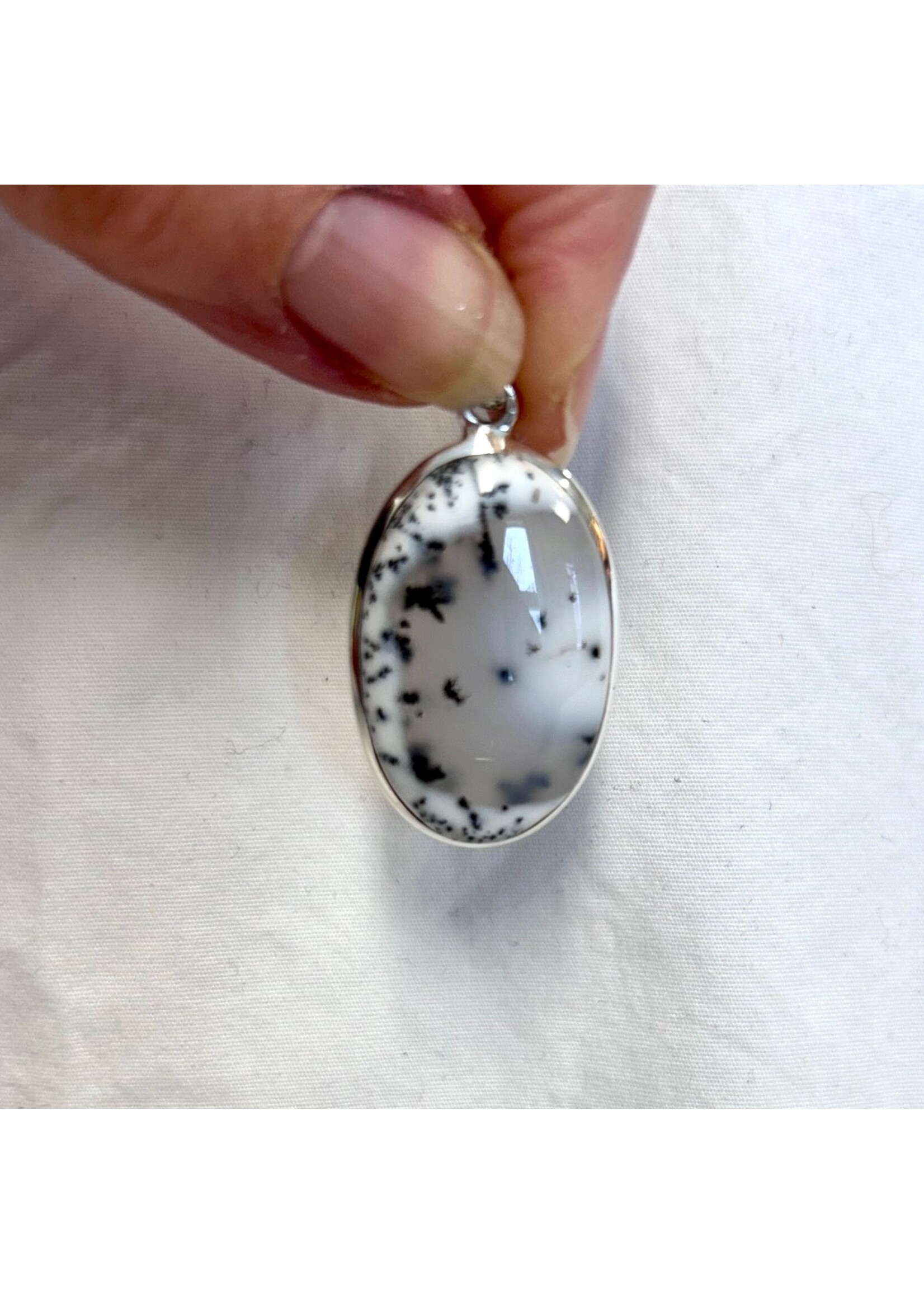 Dendritic Agate Cabochon Pendants