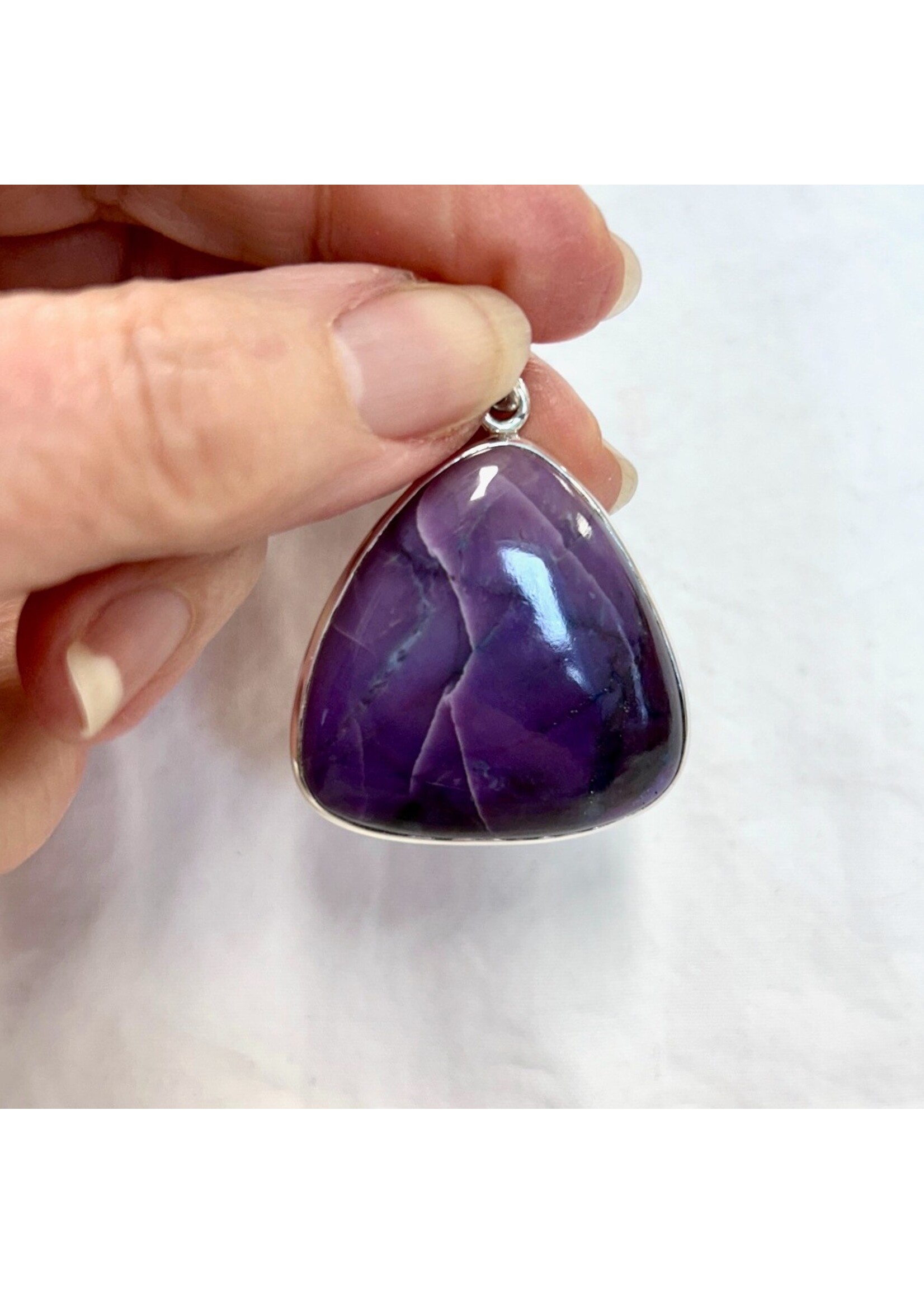Sugilite Cabochon Pendants  Triangular