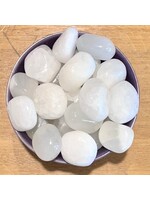 White Aragonite Tumbled
