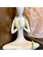 Crystal Bracelet - Prehnite with Epidote