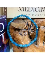 Crystal Bracelet - Blue Apatite Faceted 4mm