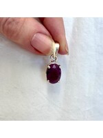 Ruby Faceted Pendants Oval