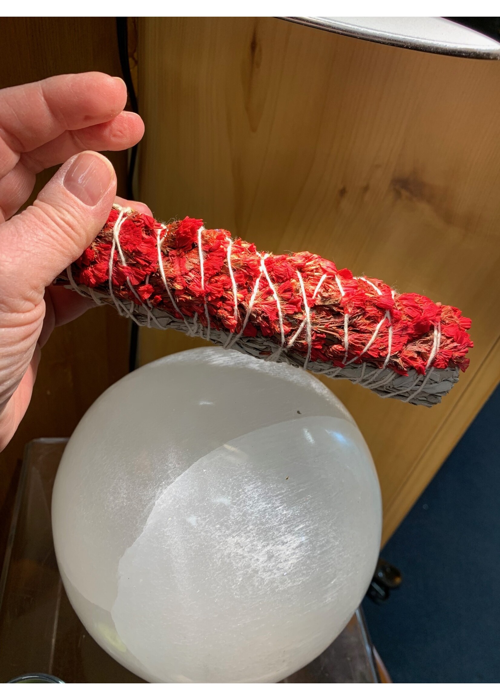 White Sage with Sinuata Flowers ~ 6"