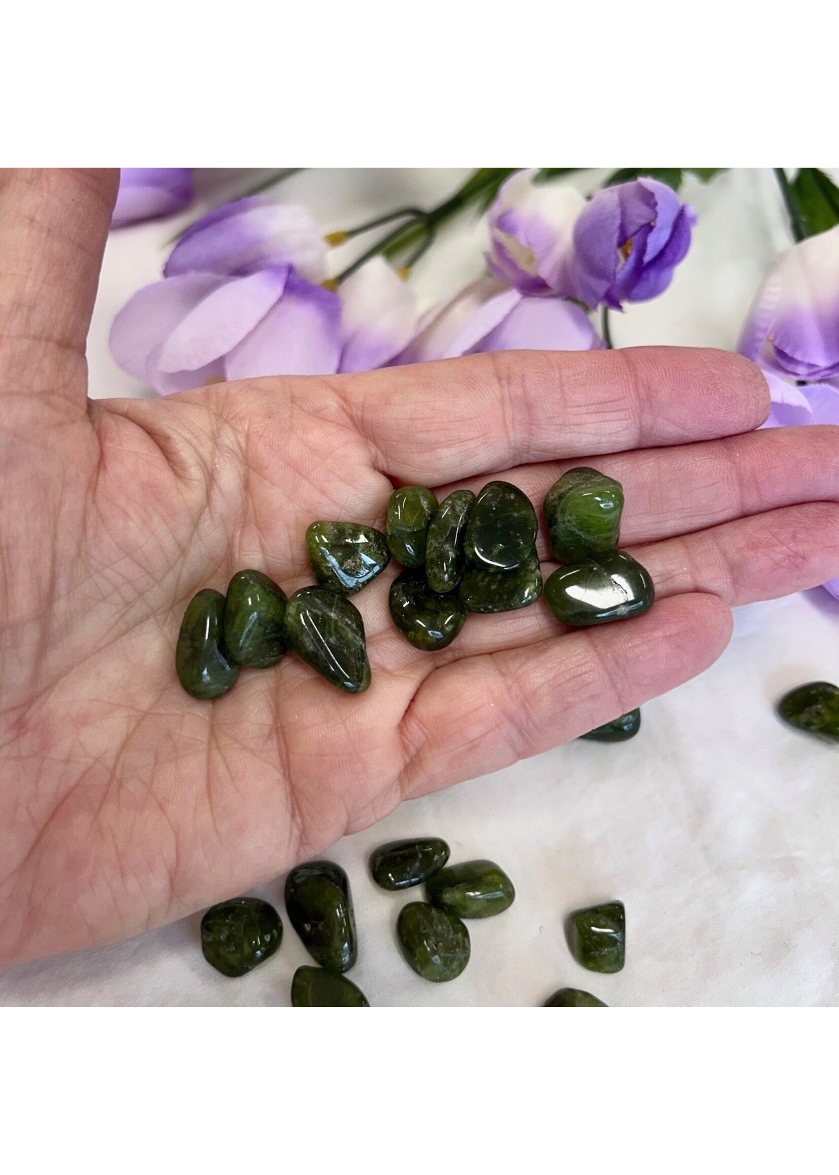 Green Vesuvianite (Idocrase) Tumbled