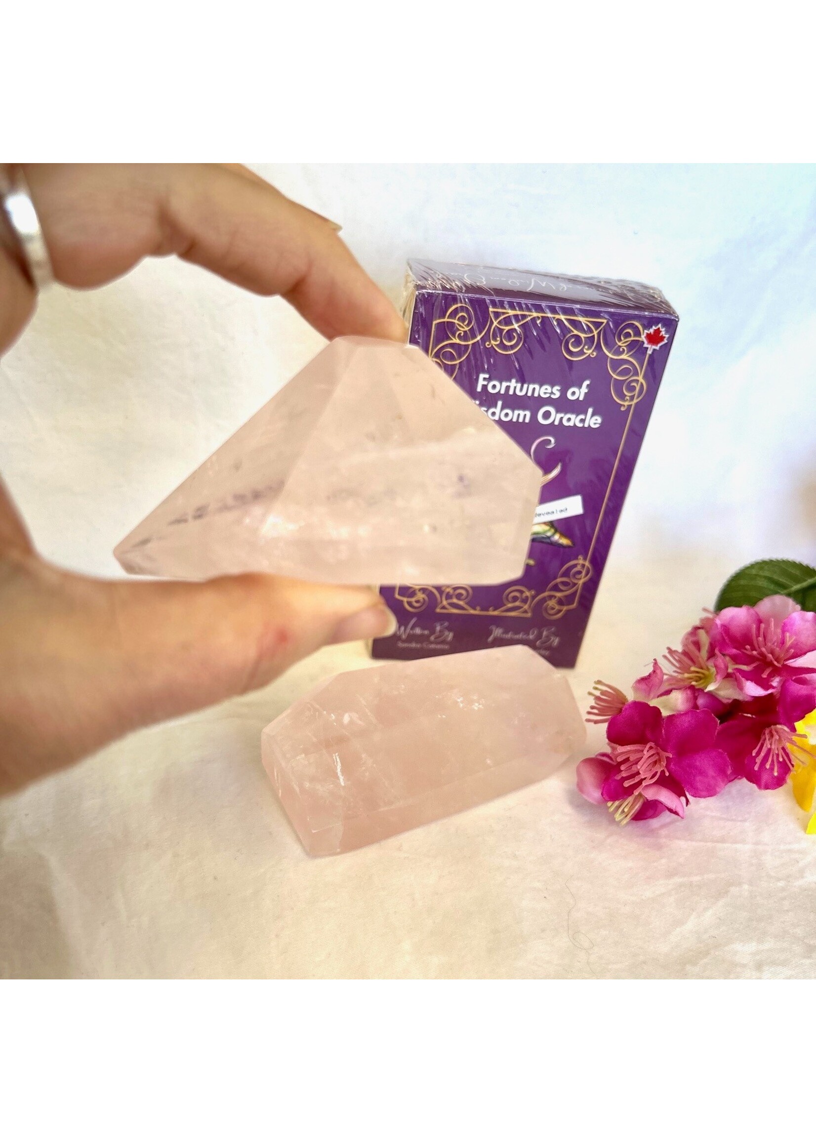 Rose Quartz Faceted Pieces for channeling love