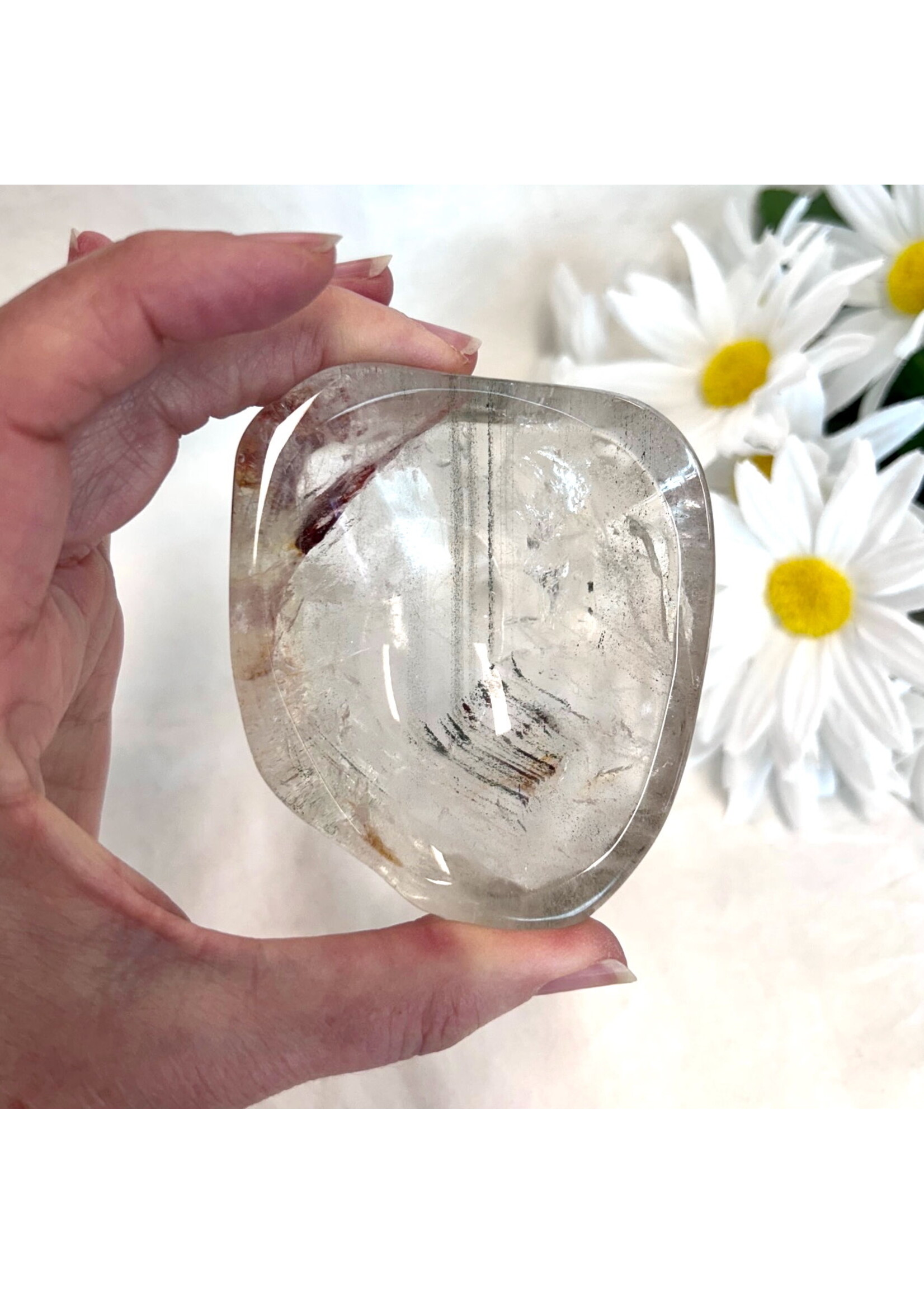Quartz with Hematite  Bowl