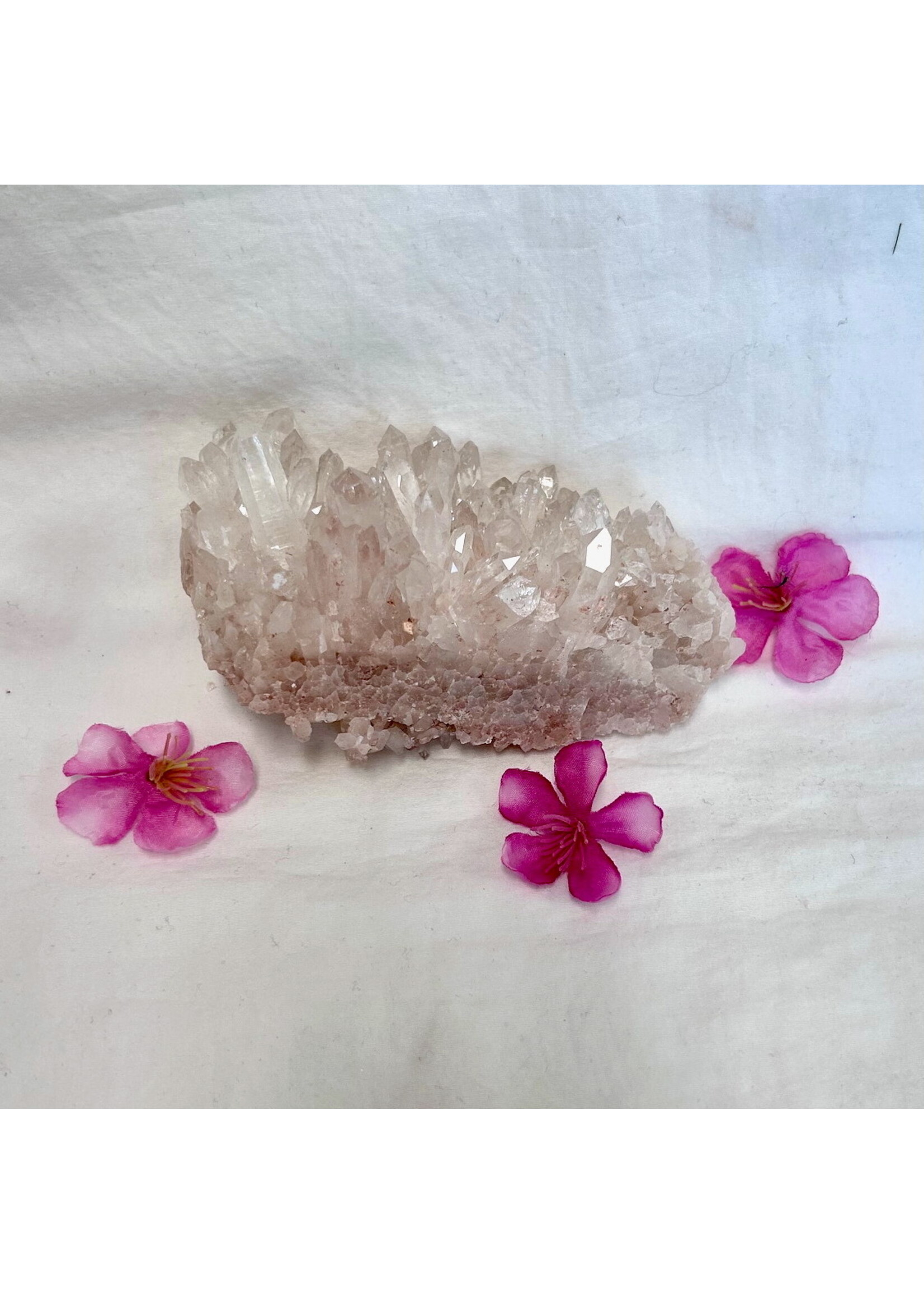 Soft Pink Blush Quartz Clusters