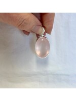 Rose Quartz Faceted Pendants Oval