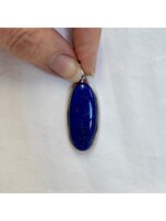 Lapis Cabochon Pendants Oval