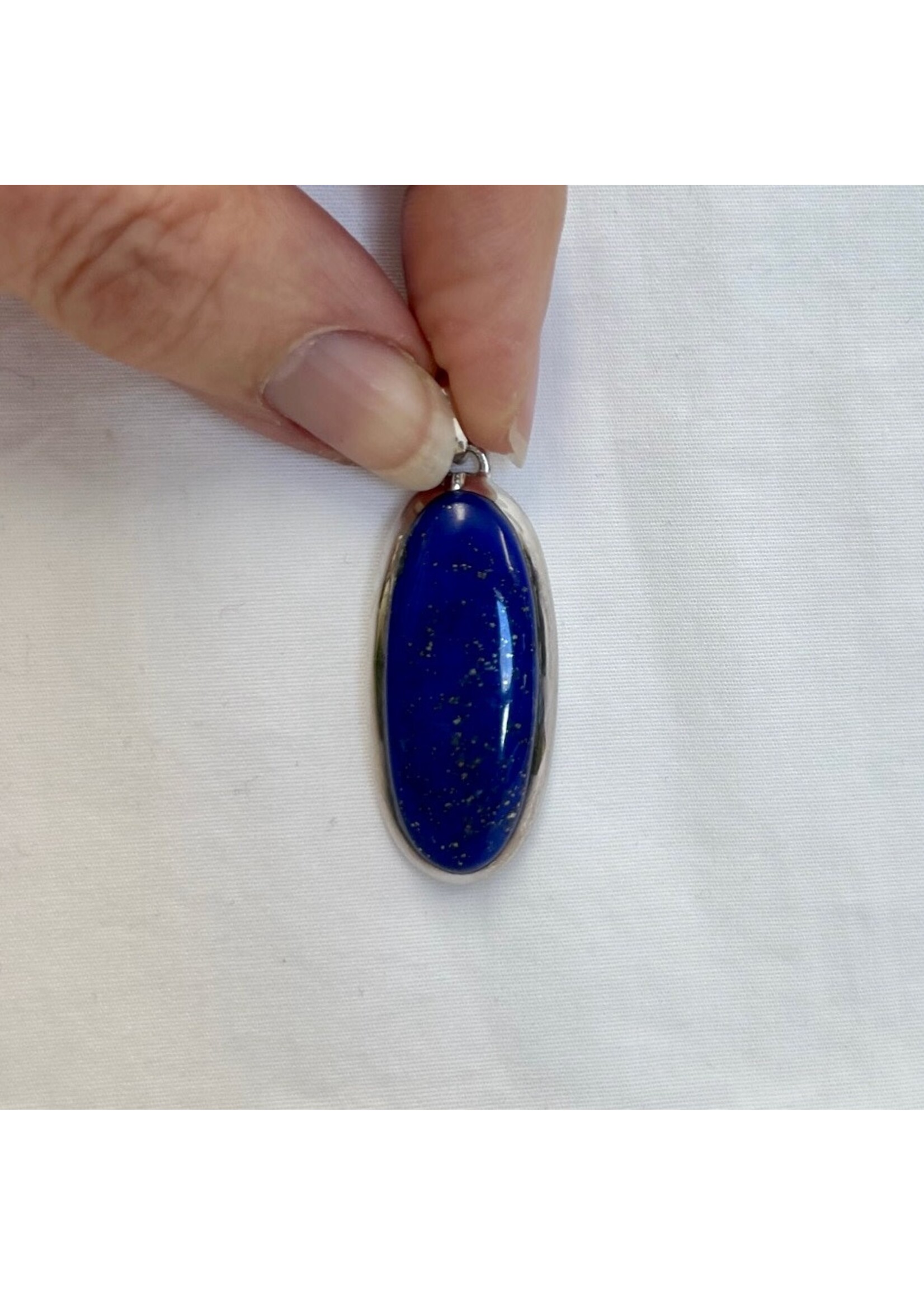 Lapis Cabochon Pendants Oval