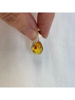 Amber Cabochon Pendants
