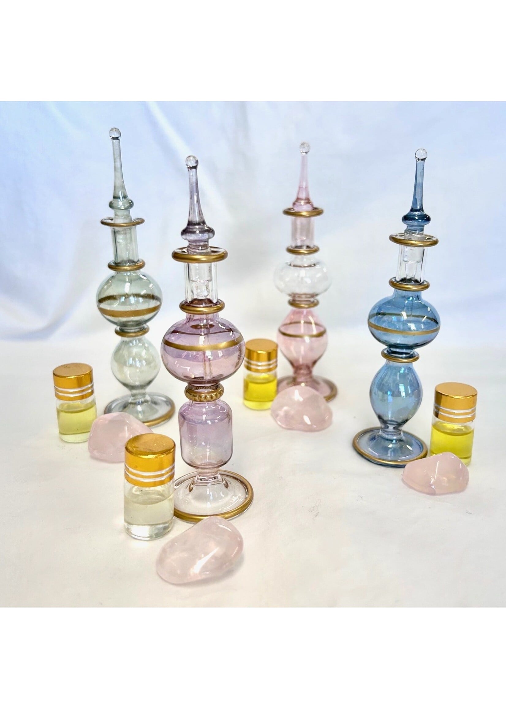 Egyptian Blown Glass Perfume Bottles with Perfume - Limited Edition