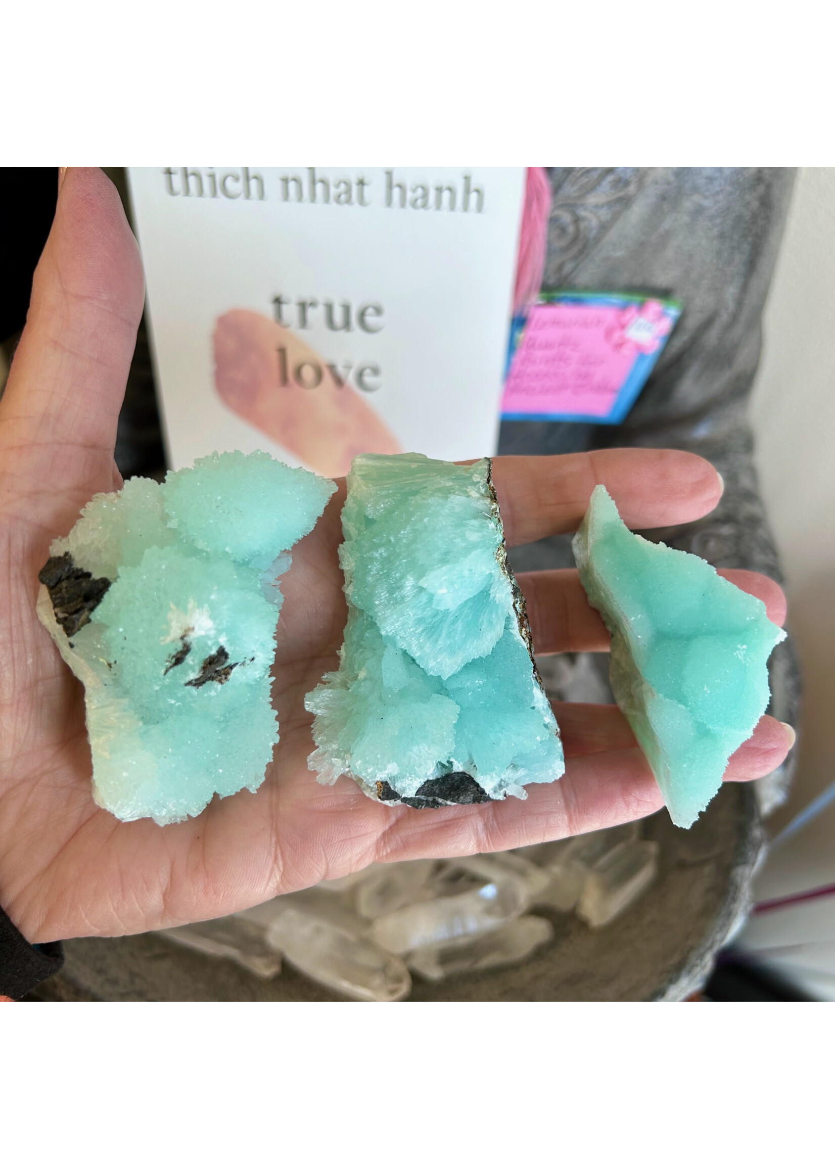 Hemimorphite AAA Grade Rough for channeling light