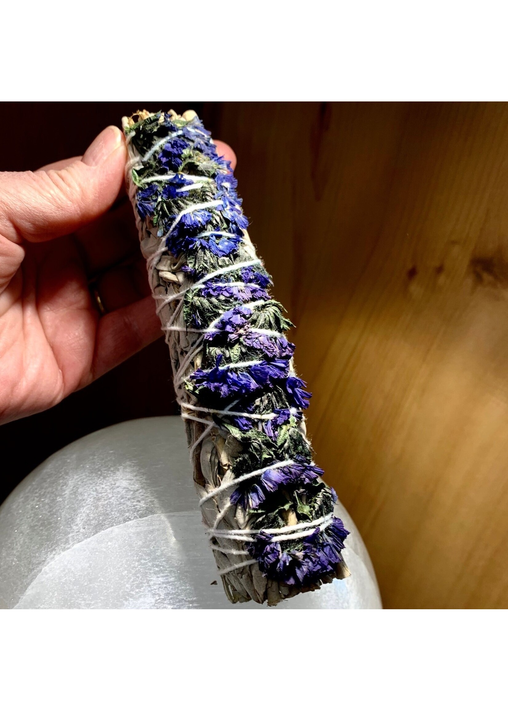 White Sage with Sinuata Flowers ~ 6"