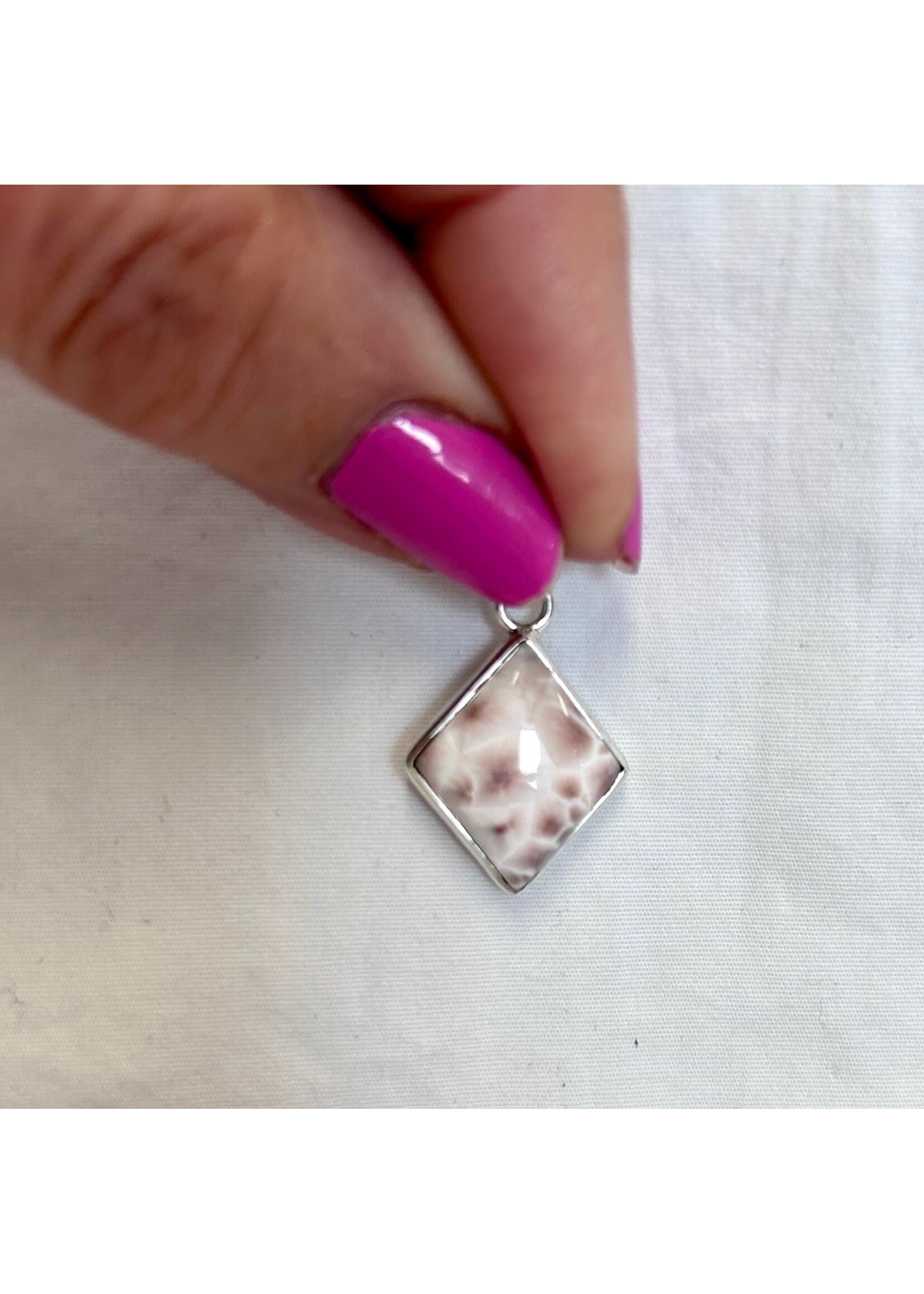 Pink Natrolite Cabochon Pendants