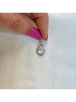 White Topaz Faceted Pendant - Oval