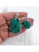 Malachite  Cabochon  Pendants