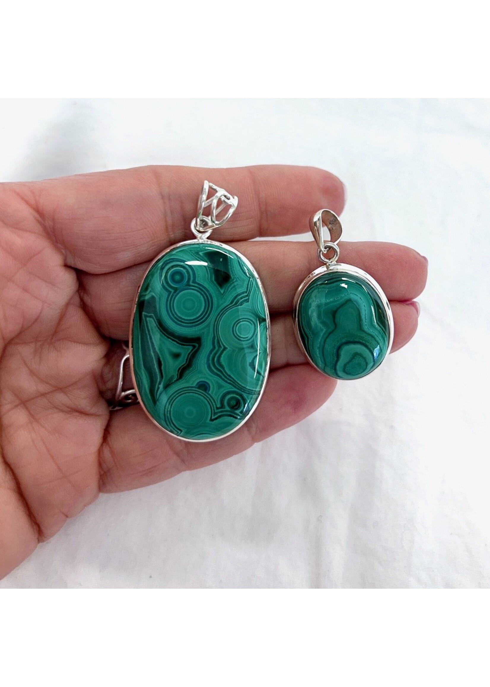 Malachite  Cabochon  Pendants
