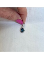 London Fog Blue Topaz Faceted Pendants - Oval