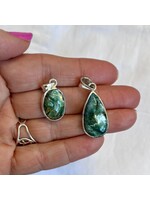 Mermaid Kyanite Cabochon Pendants
