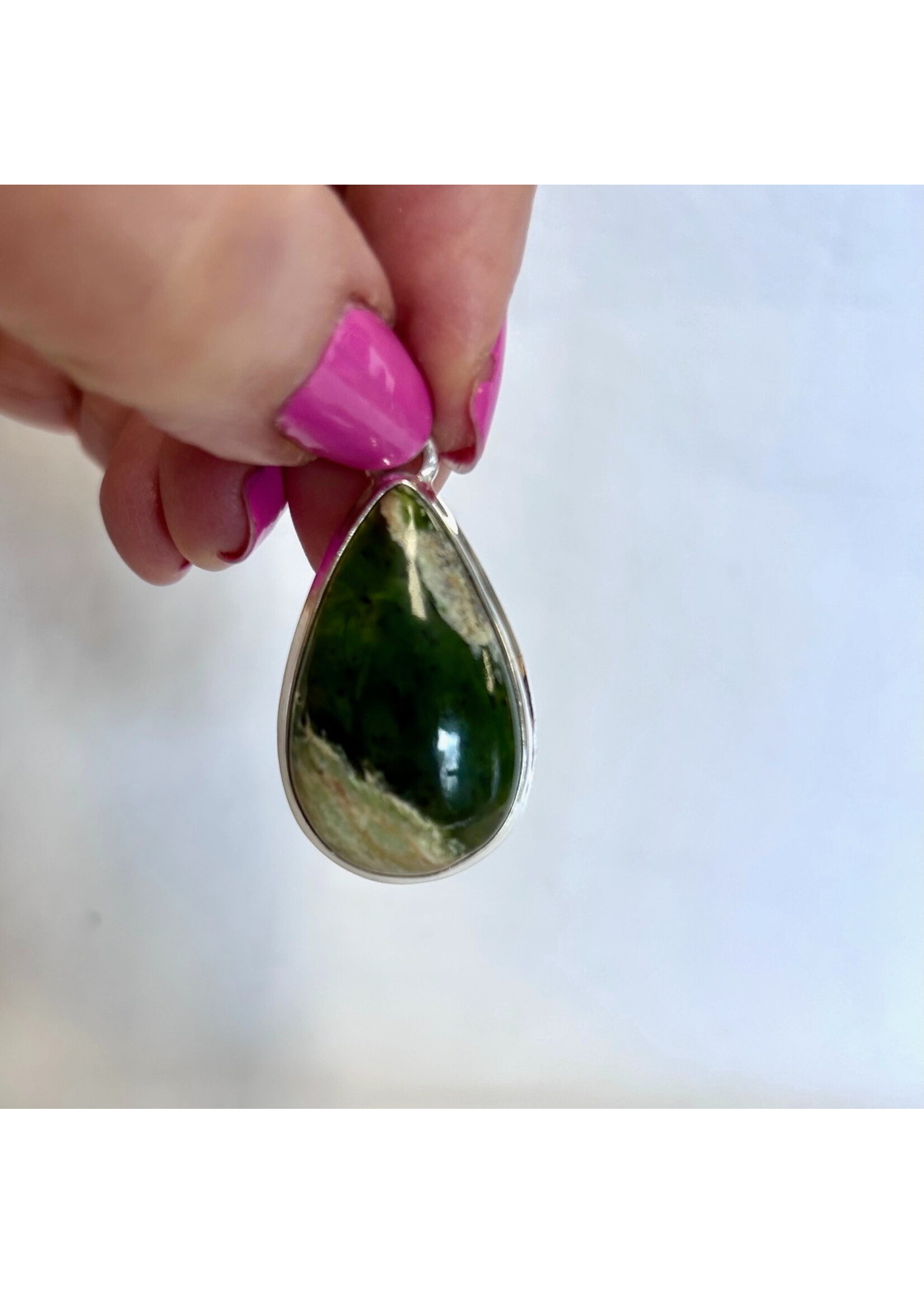 Chrome Diopside Cabochon Pendants