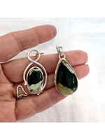 Chrome Diopside Cabochon Pendants