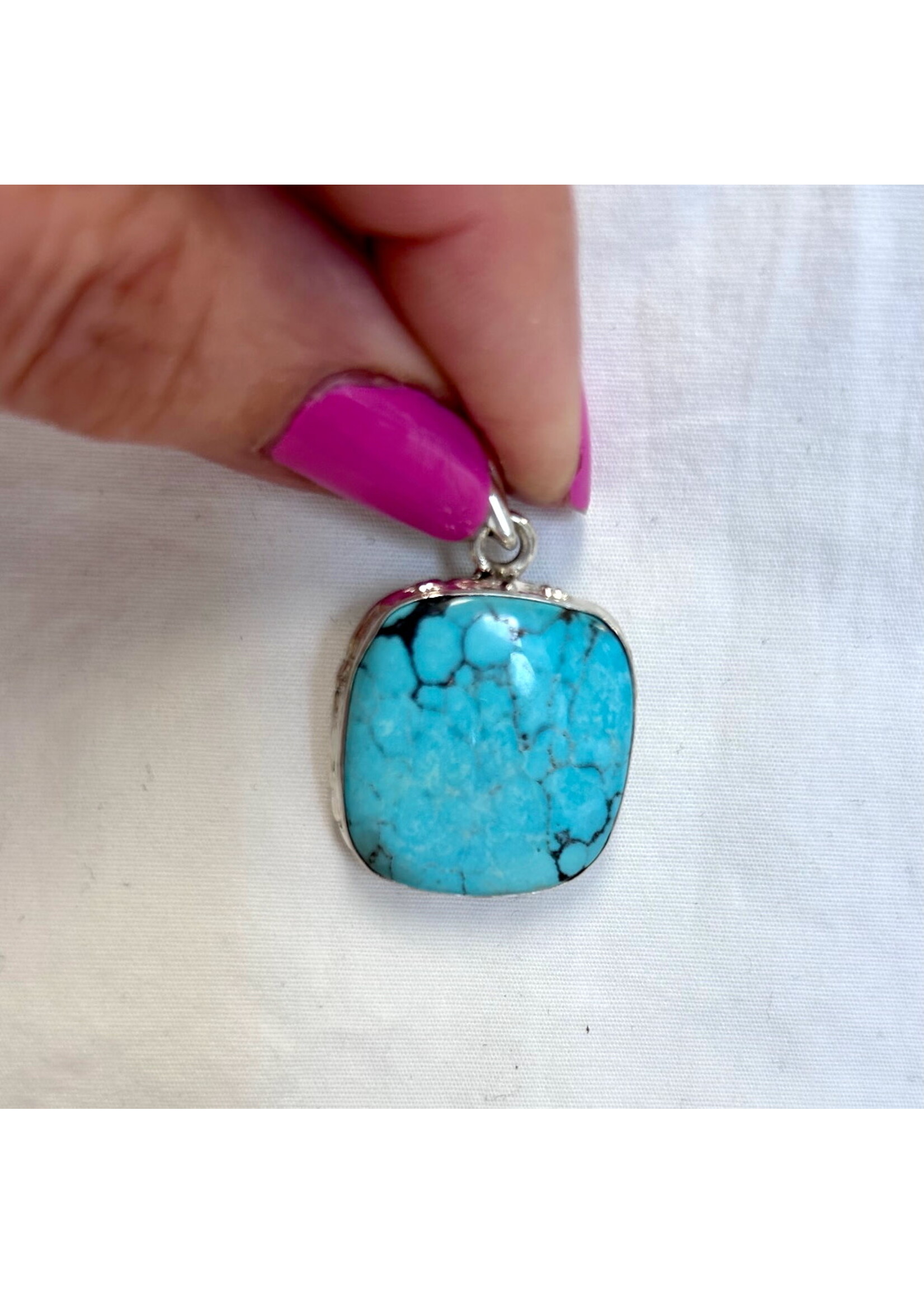Tibetan Turquoise Cabochon Pendants