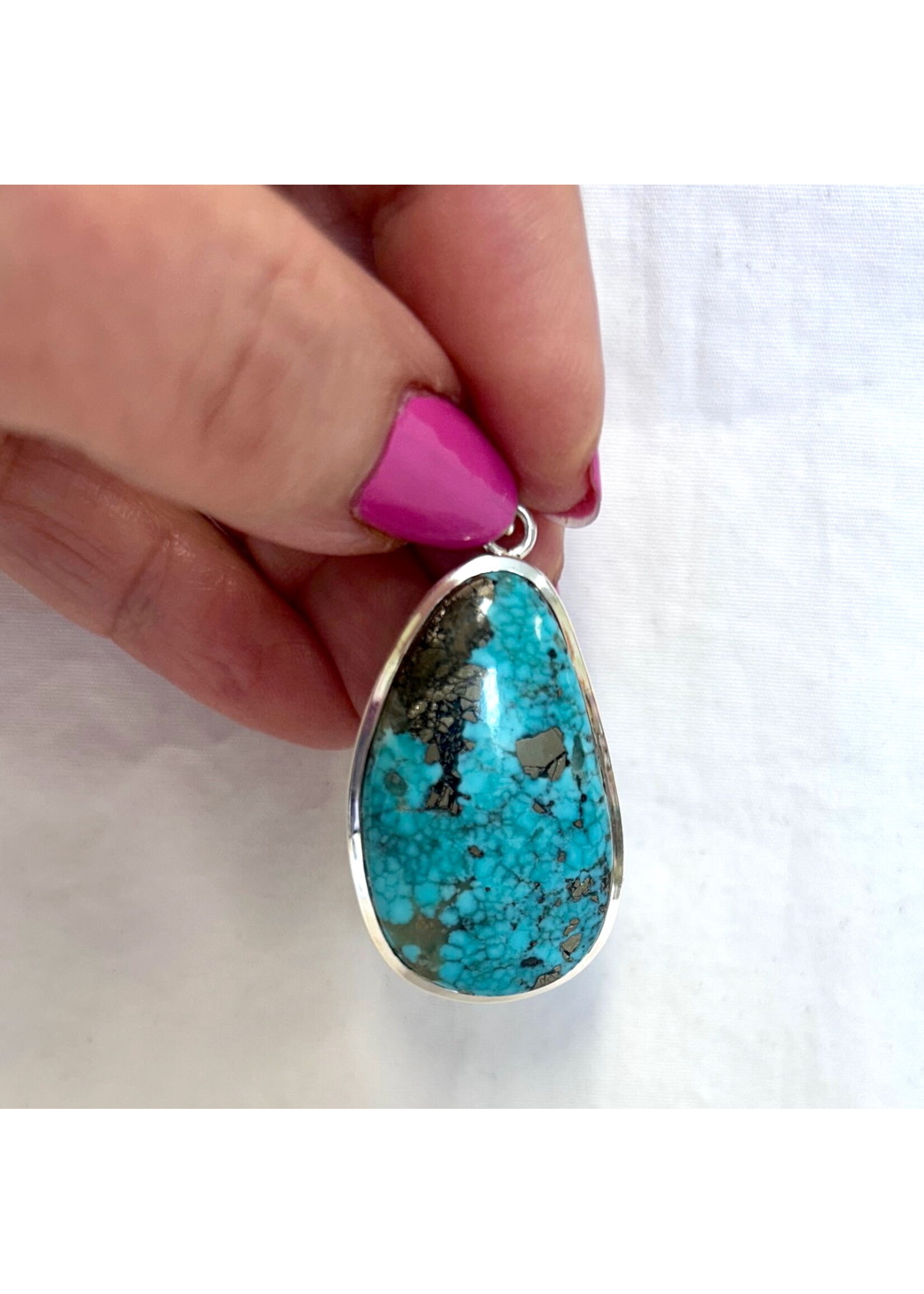 Tibetan Turquoise Cabochon Pendants