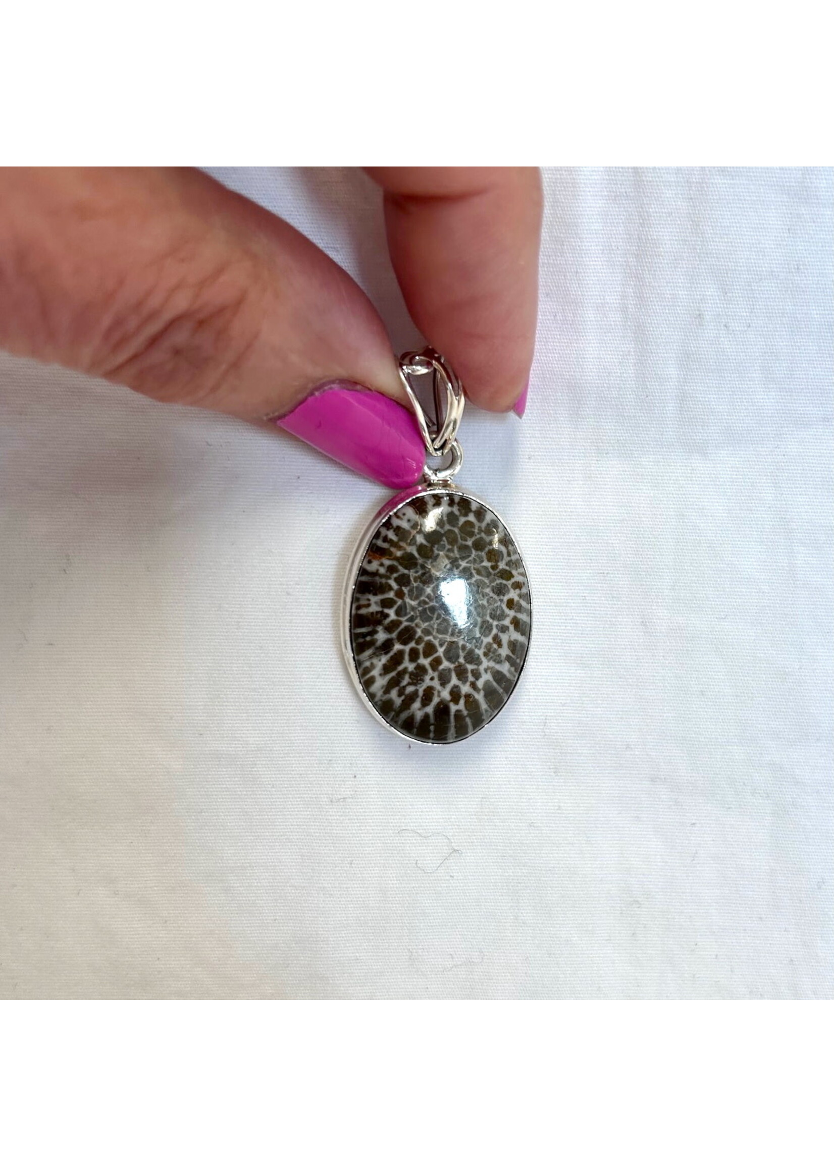 Black Coral Cabochon Pendants