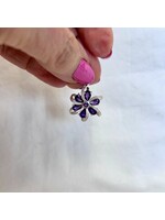 Flower Pendants with Textured Silver