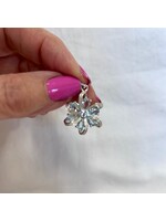 Flower Pendants with Textured Silver