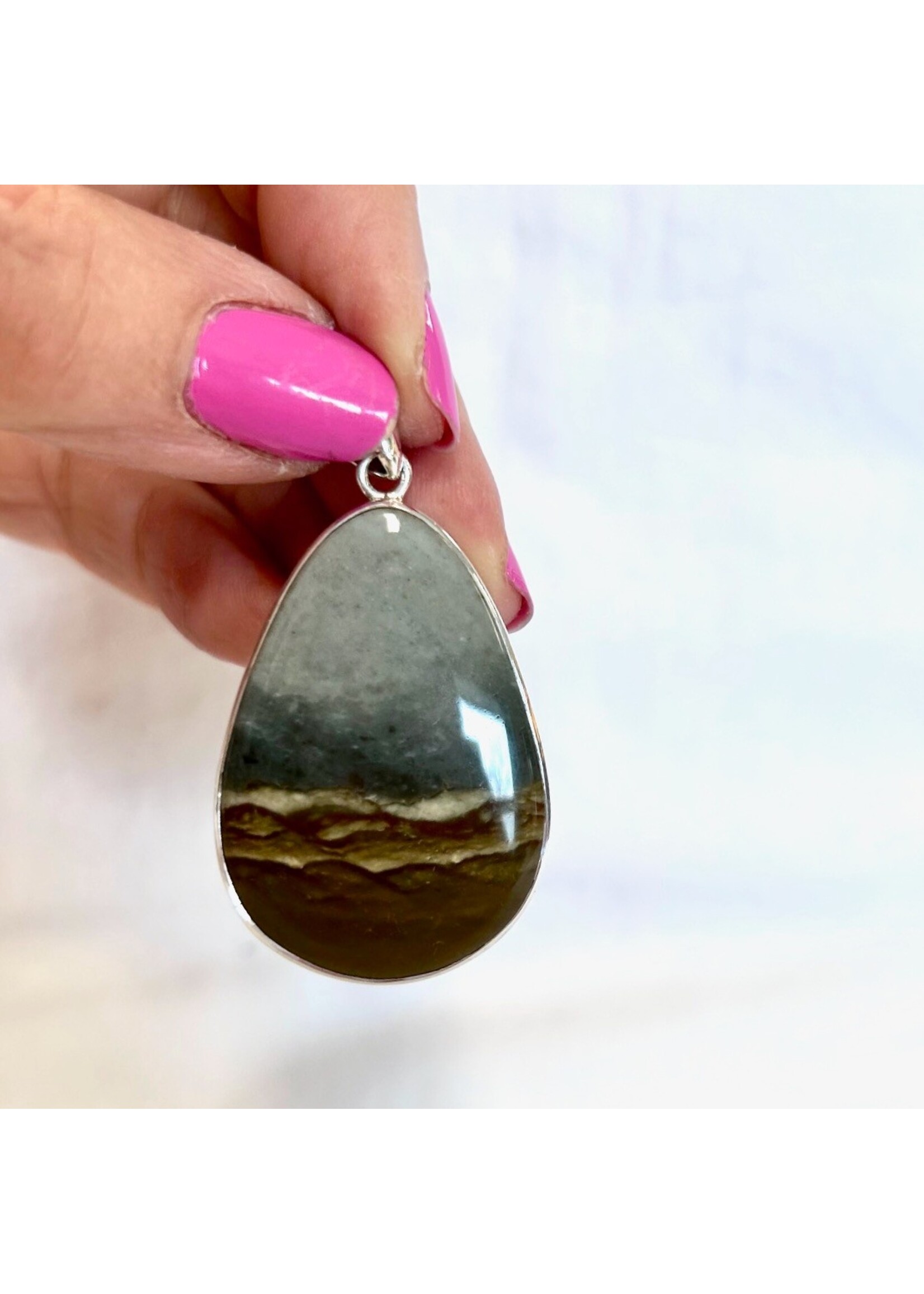 Butterfly Jasper Cabochon Pendants Teardrop