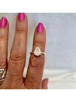 Ethiopian Opal Faceted Rings Teardrop Sz 7