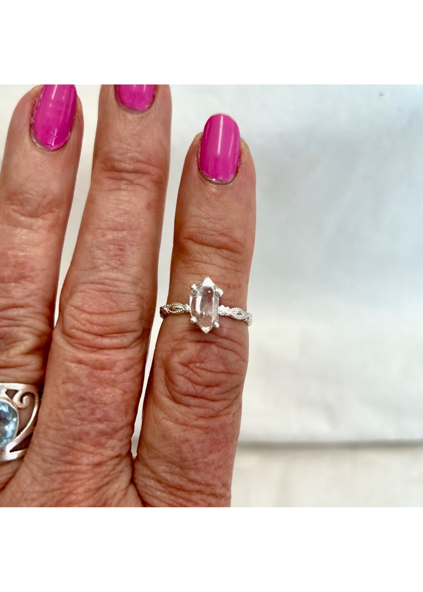 Herkimer Diamond Rough Ring Sz 6