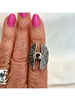 Butterfly Wings Faceted Rings Round
