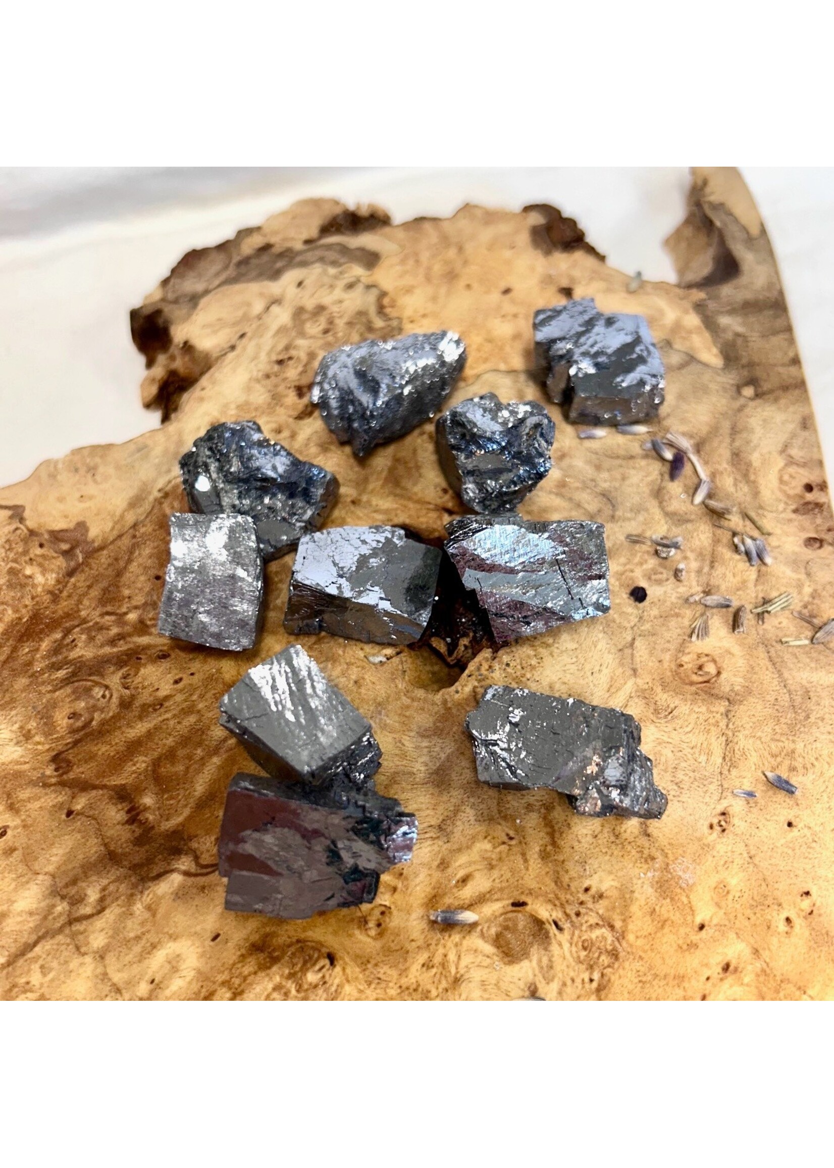 Silvery Luster Galena Rough Tumbled