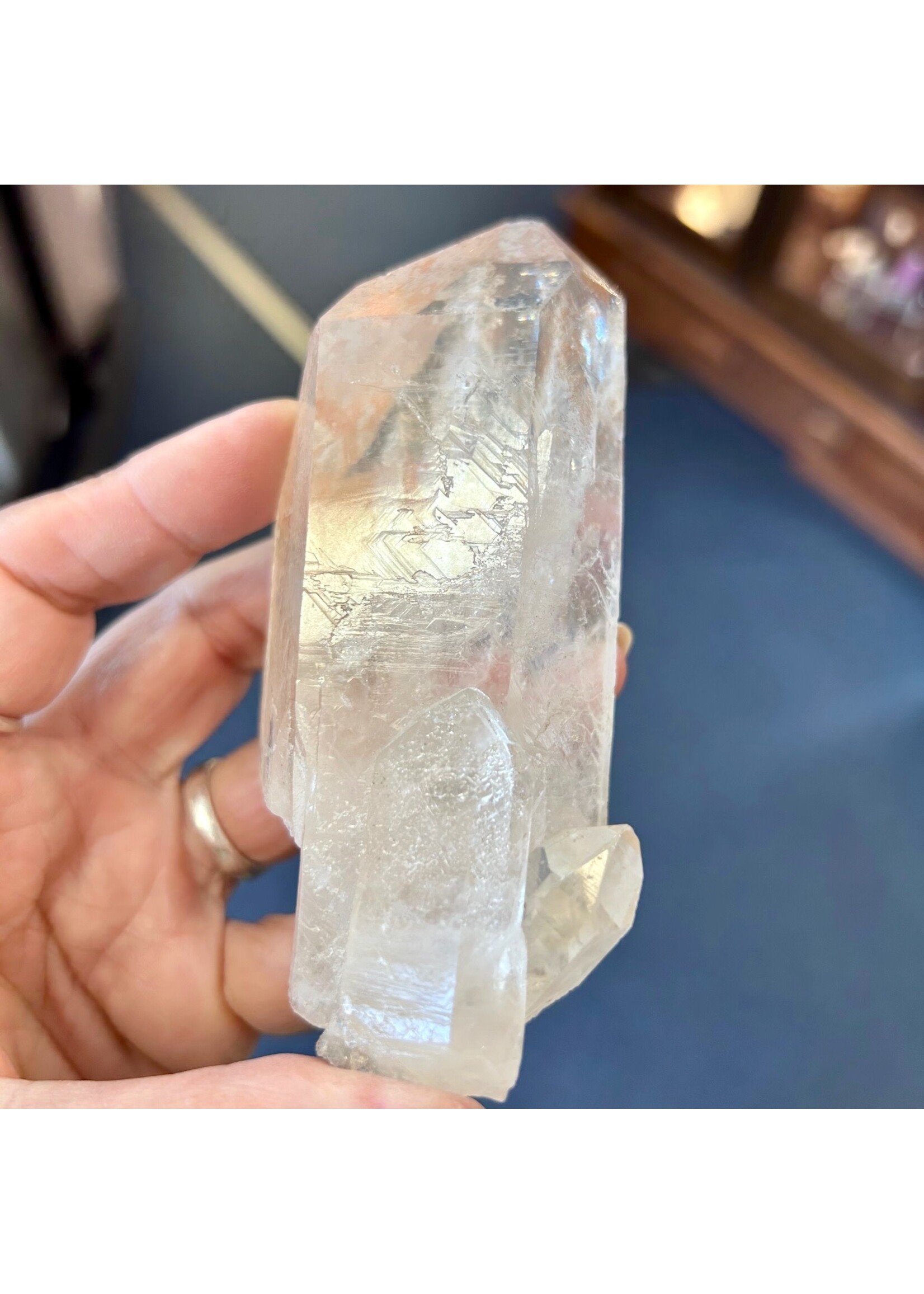 Quartz Etched Points with Hematite  - the Wisdom Keeper