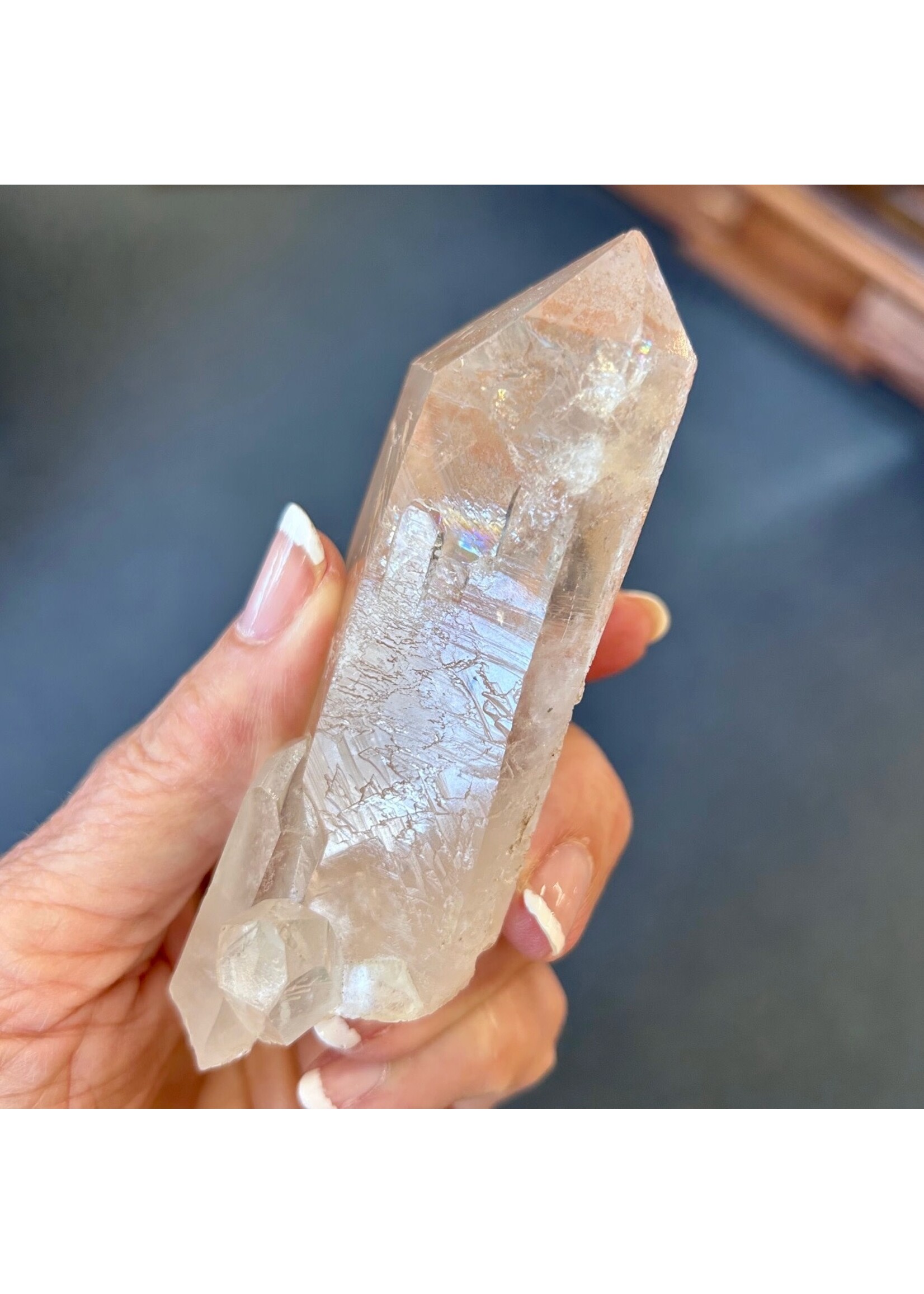 Quartz Etched Points with Hematite  - the Wisdom Keeper