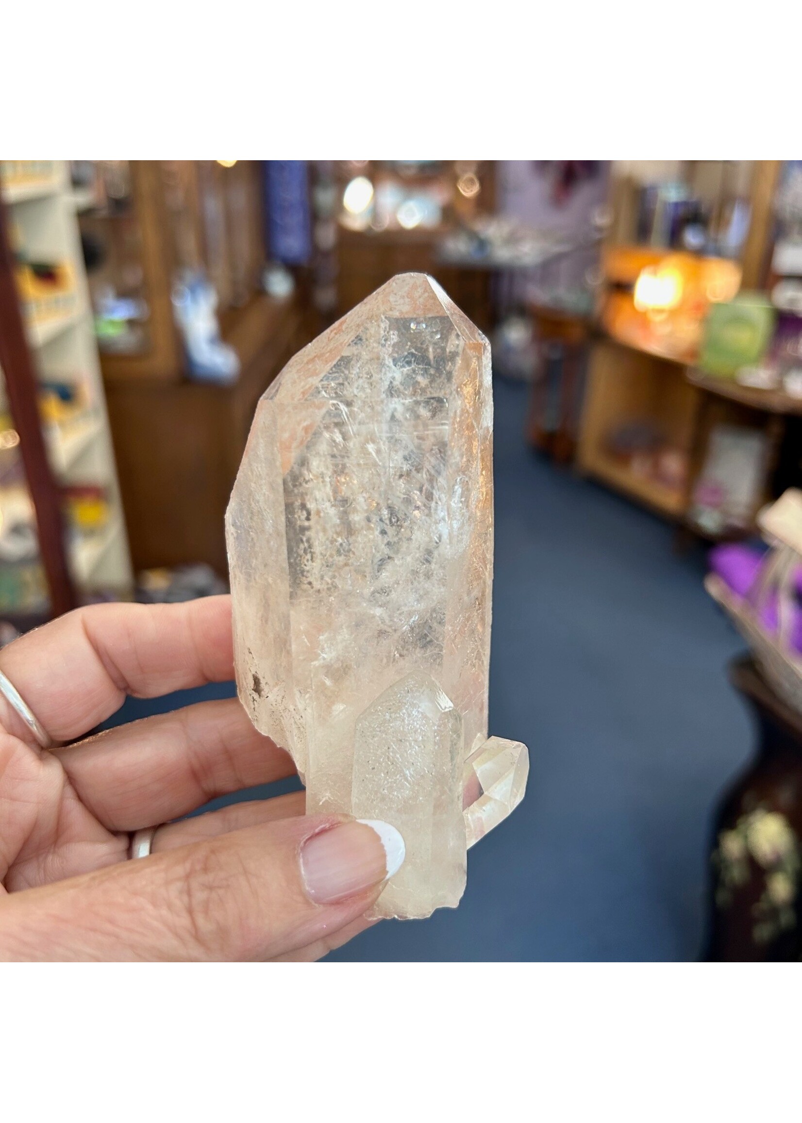 Quartz Etched Points with Hematite  - the Wisdom Keeper