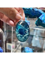 Azurite  Cabochon Pendants Oval