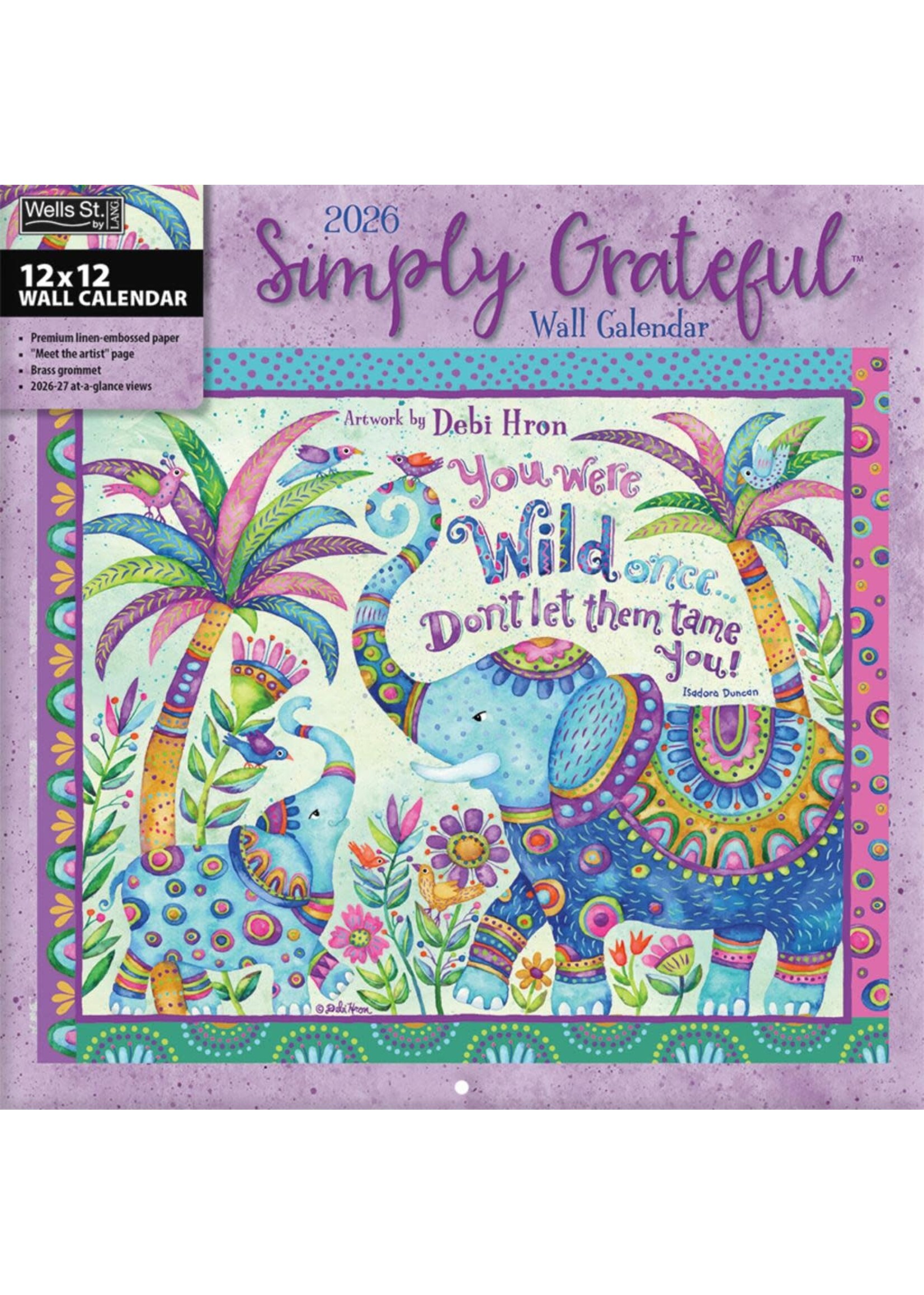 Simply Grateful 2026 Calendar