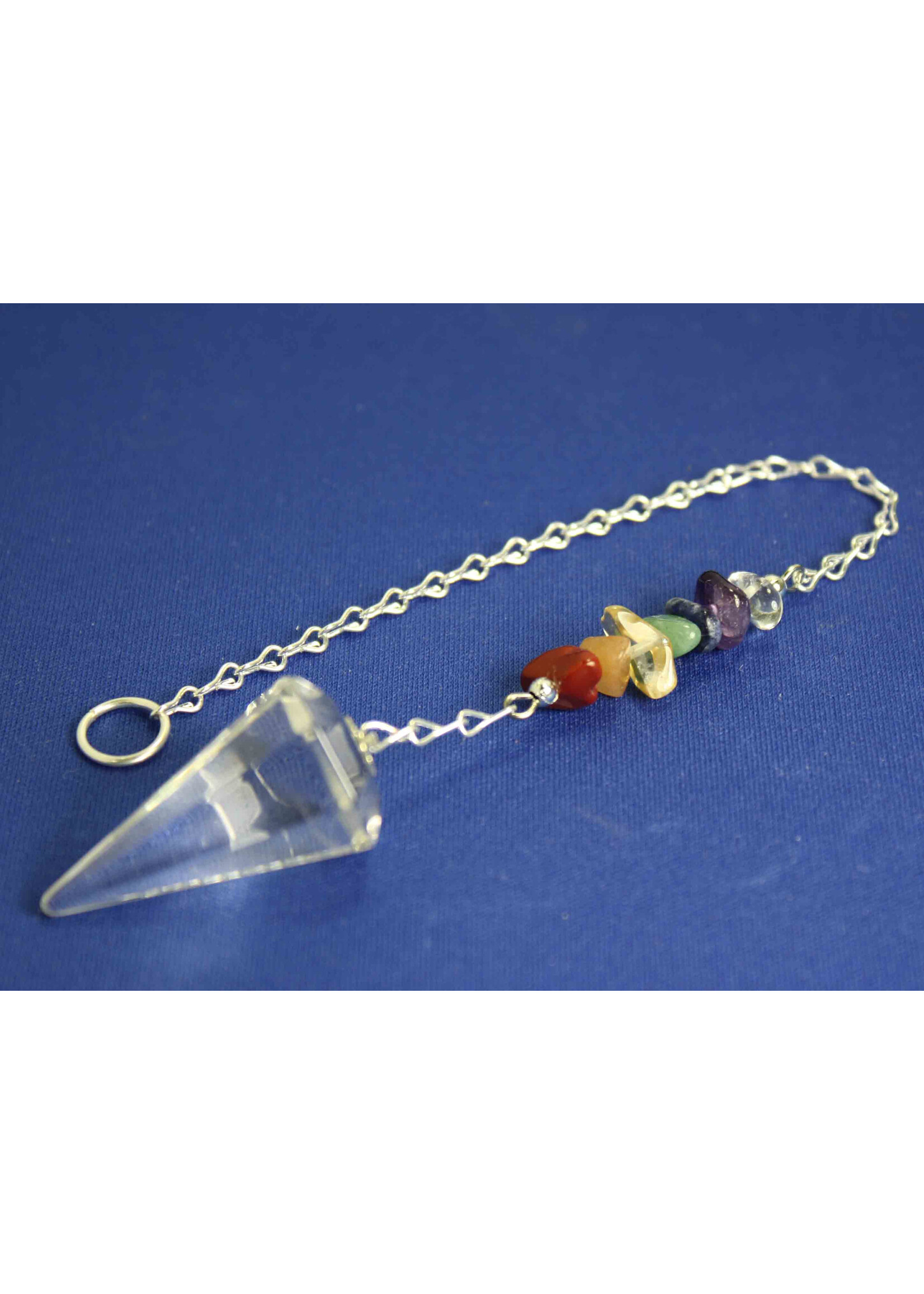 Lemurian Quartz w Chakra Stones Pendulums