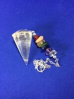 Citrine with Chakra Beads Pendulum